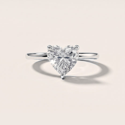 Nella Petite Solitaire Heart Diamond Engagement Ring in White Gold [studio-metal-20261024]