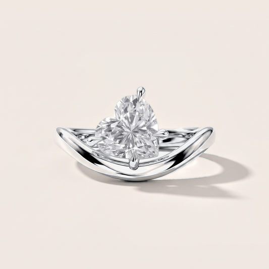 Katherine East-West Bypass Heart Diamond Engagement Ring in White Gold [studio-metal-20261024]