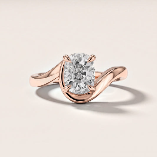 Margaux Bypass Solitaire Cushion Diamond Engagement Ring in Rose Gold [studio-metal-20261024]