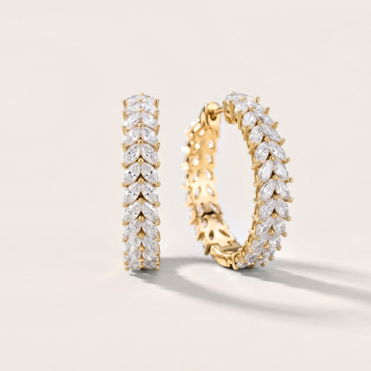 The Laurel Marquise Diamond Hoop Earrings in Yellow Gold [studio-metal-20261024]