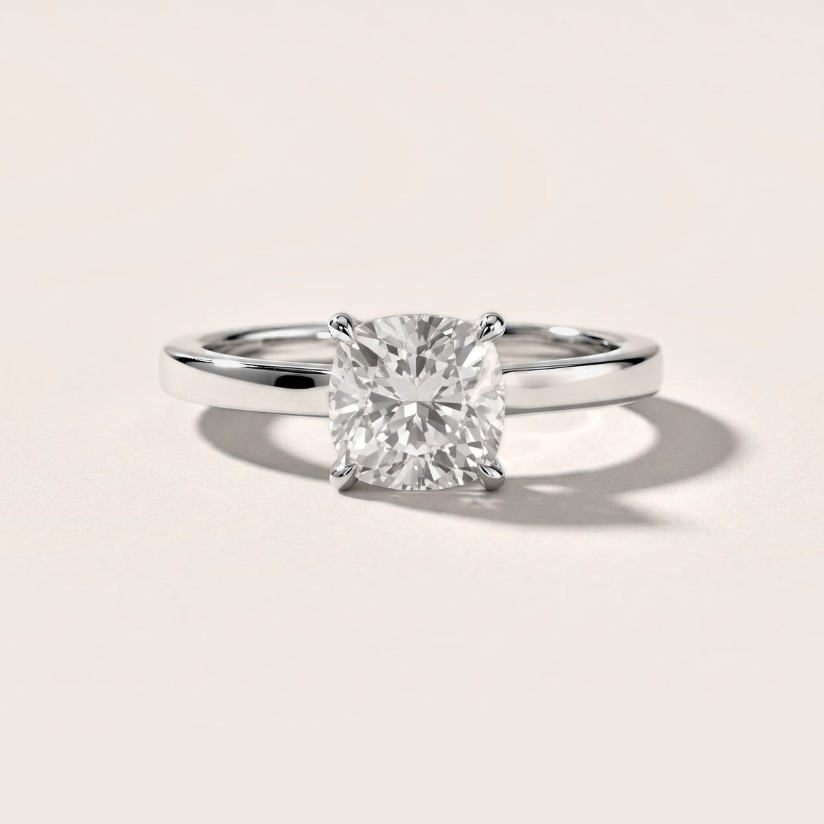 Kaia Solitaire Cushion Diamond Engagement Ring in Silver [studio-metal-20261024]