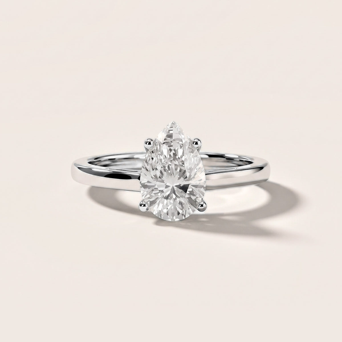 Iris Vintage Pear Diamond Engagement Ring in White Gold [studio-metal-20261024]