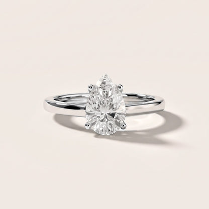 Iris Vintage Pear Diamond Engagement Ring in White Gold [studio-metal-20261024]