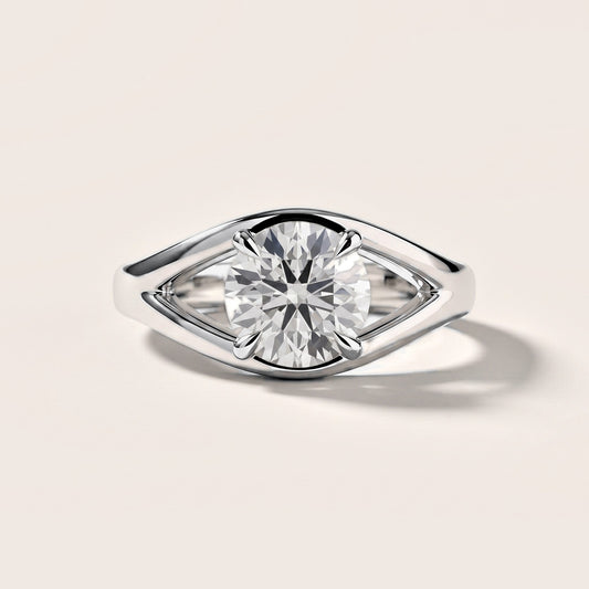 Madeleine Split Shank Round Diamond Engagement Ring in White Gold [studio-metal-20261024]