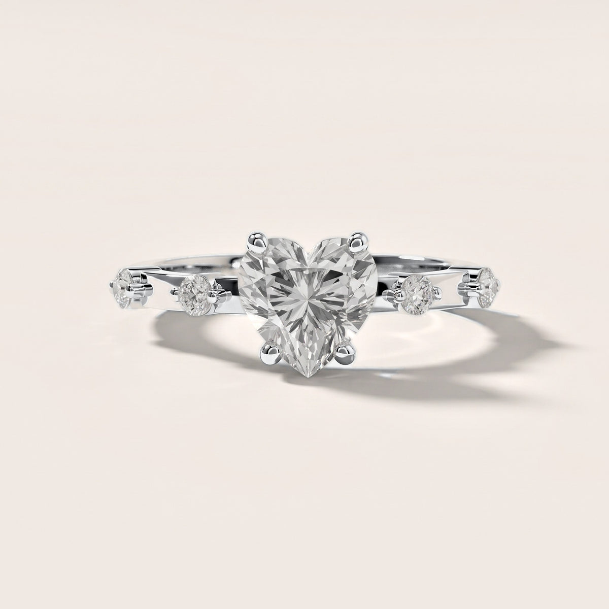 Elena Radiance Solitaire Heart Diamond Engagement Ring in White Gold [studio-metal-20261024]