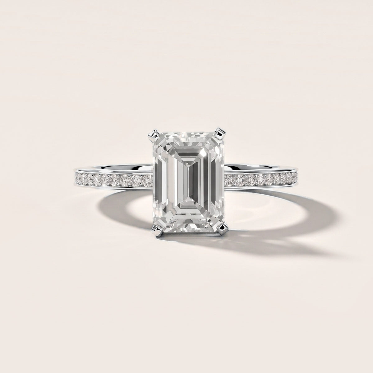 Naia Hidden Halo Emerald Diamond Engagement Ring in White Gold [studio-metal-20261024]