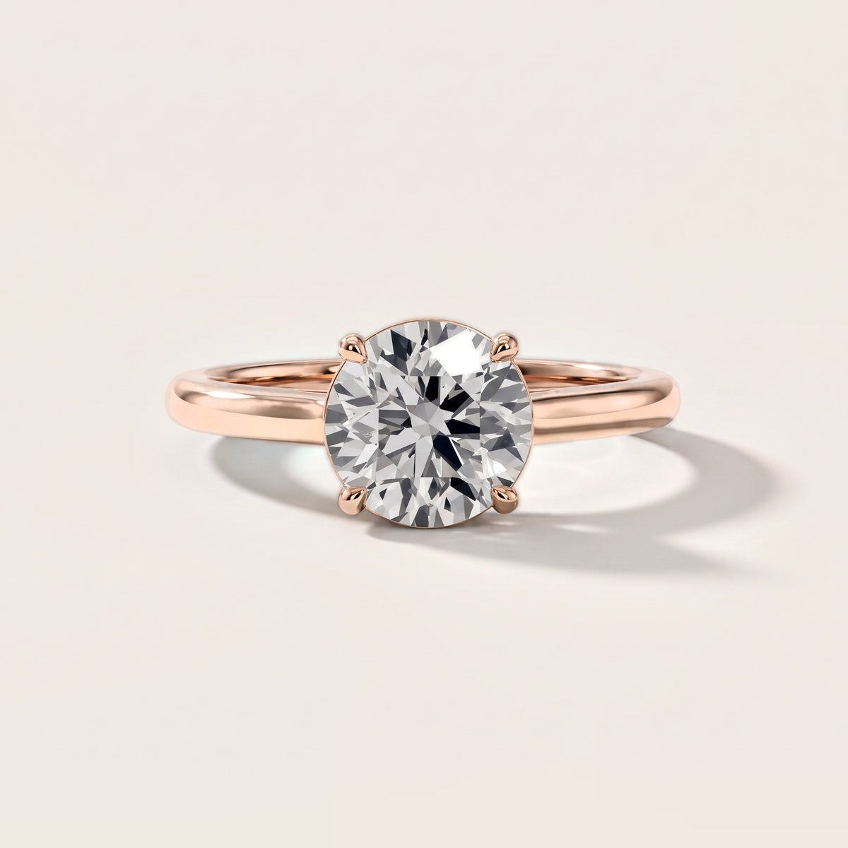 Sadie Cathedral Solitaire Round Diamond Engagement Ring in Rose Gold [studio-metal-20261024]