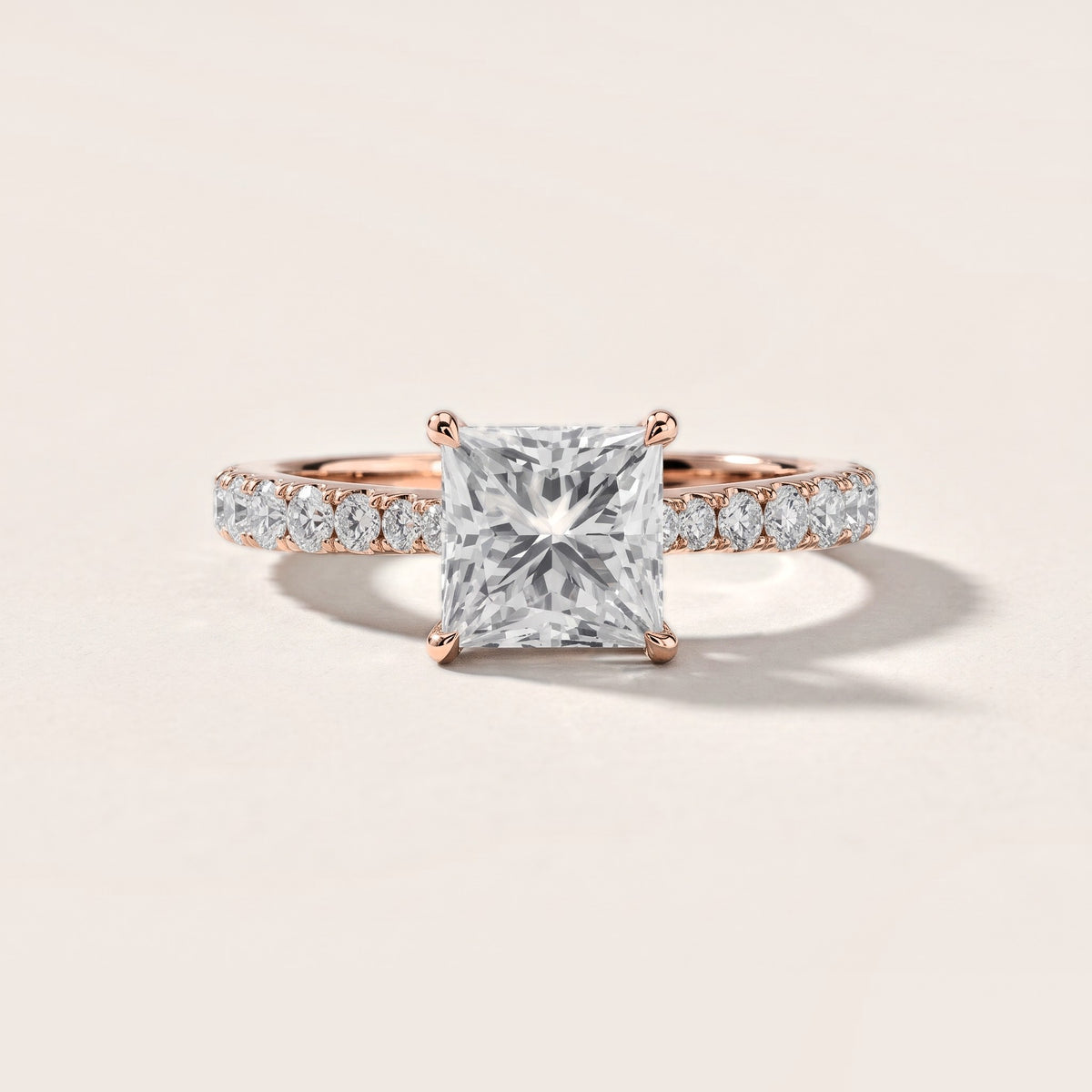 Gia Hidden Halo Pavé Princess Diamond Engagement Ring in Rose Gold [studio-metal-20261024]