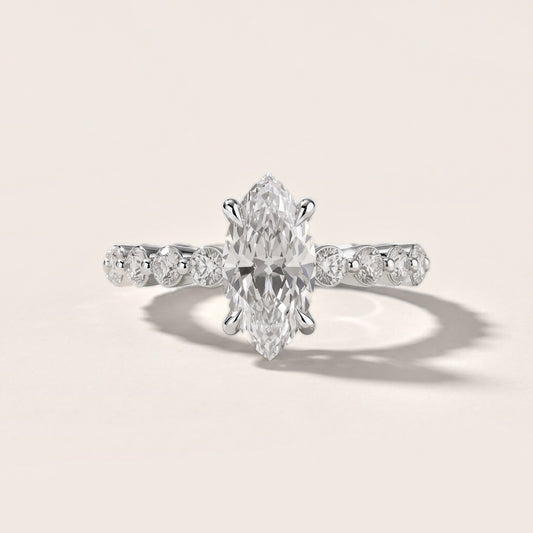 Piper Sidestone Marquise Diamond Engagement Ring in White Gold [studio-metal-20261024]