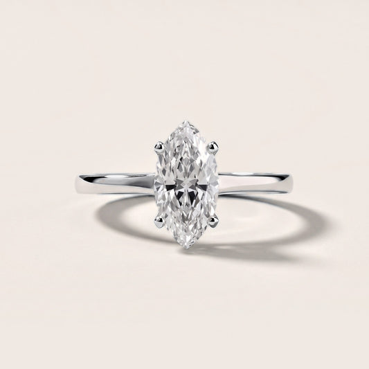 Matilda Cathedral Solitaire Marquise Diamond Engagement Ring in White Gold [studio-metal-20261024]