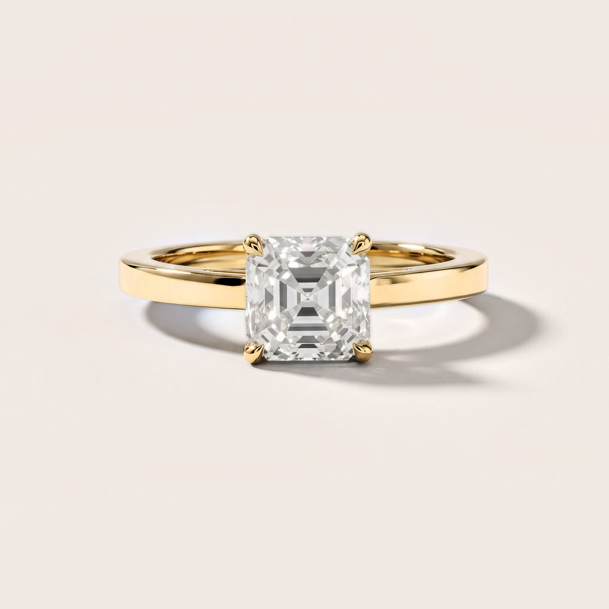 Kaia Solitaire Asscher Diamond Engagement Ring in Yellow Gold [studio-metal-20261024]