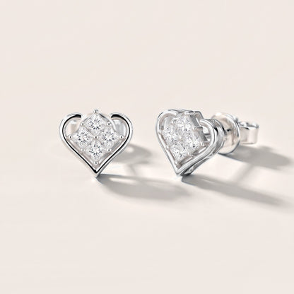 The Juliet Cluster Princess Diamond Earrings in Platinum [studio-metal-20261024]