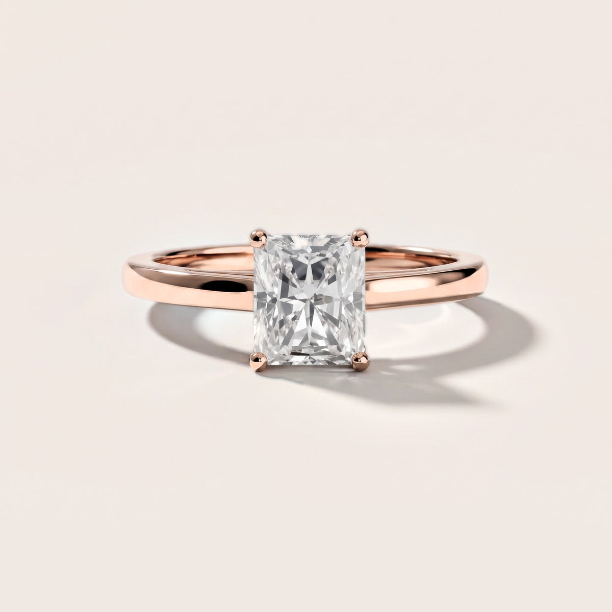 Iris Vintage Radiant Diamond Engagement Ring in Rose Gold [studio-metal-20261024]