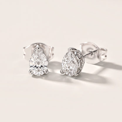 The Elodie Pear Diamond Earrings in White Gold [studio-metal-20261024]