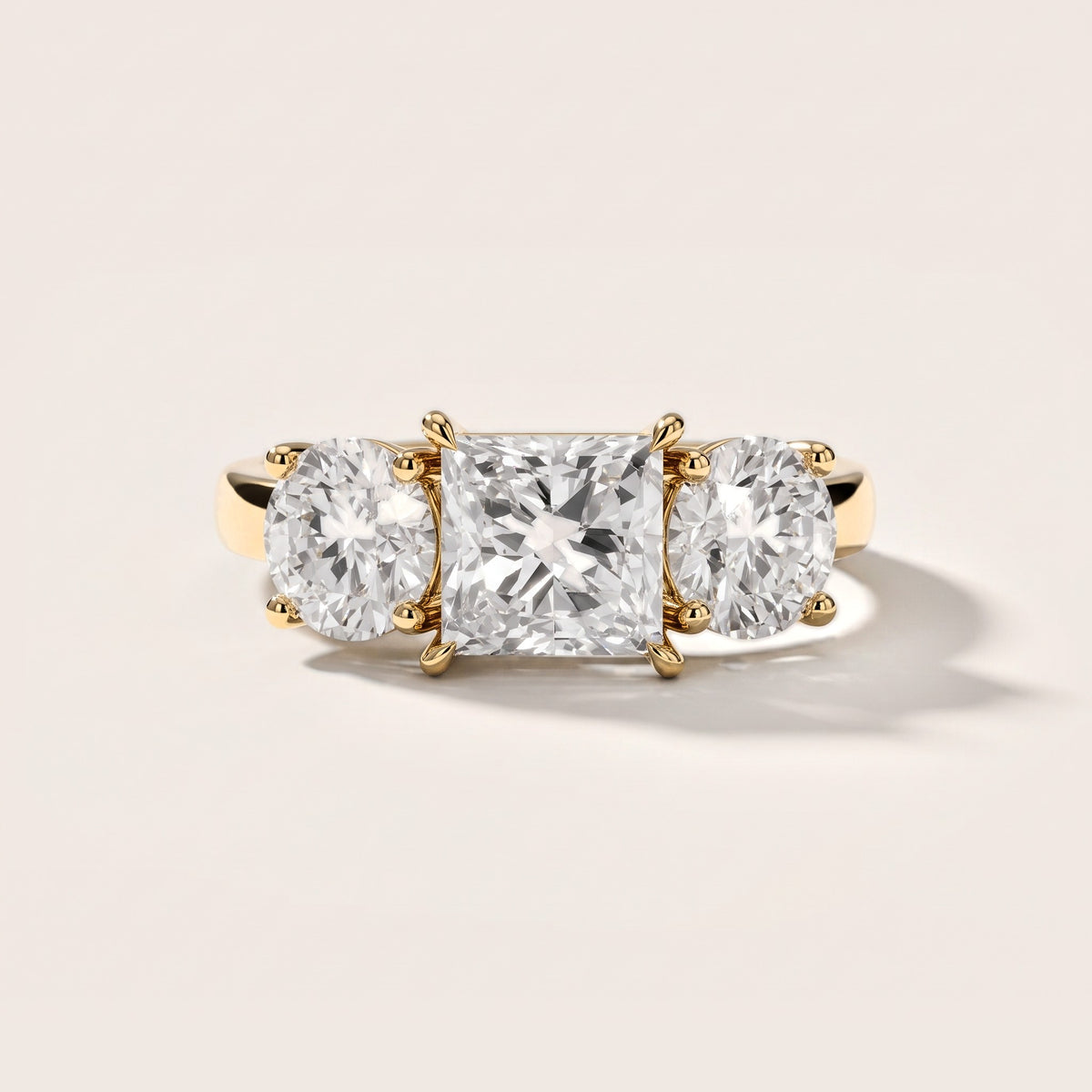 Esme Three-Stone Tapered Princess Diamond Engagement Ring in Yellow Gold [studio-metal-20261024]