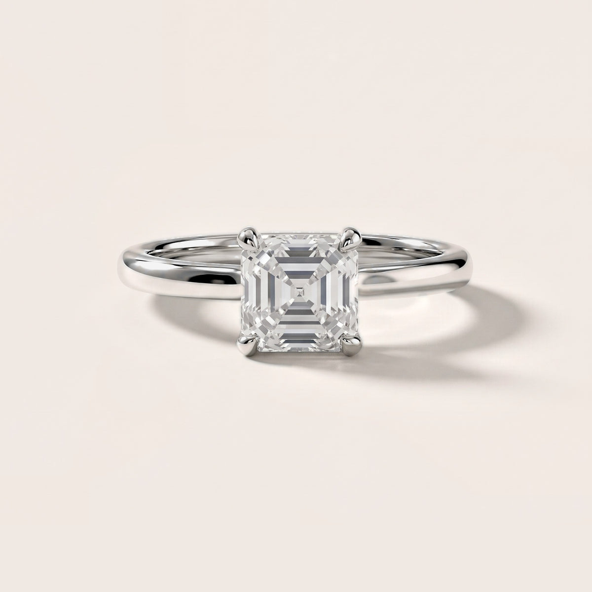 Charlotte Charm Solitaire Asscher Diamond Engagement Ring in Platinum [studio-metal-20261024]