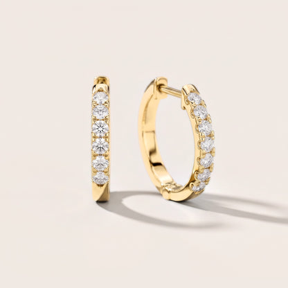 Classic Brilliant Round Diamond Hoop Earrings in Yellow Gold [studio-metal-20261024]