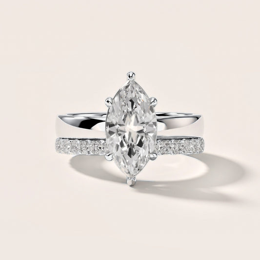 Josephine Split Shank Pavé Marquise Diamond Engagement Ring in Platinum [studio-metal-20261024]