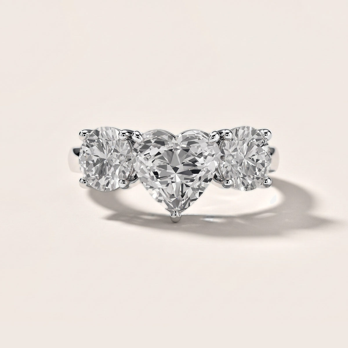Esme Three-Stone Tapered Heart Diamond Engagement Ring in White Gold [studio-metal-20261024]