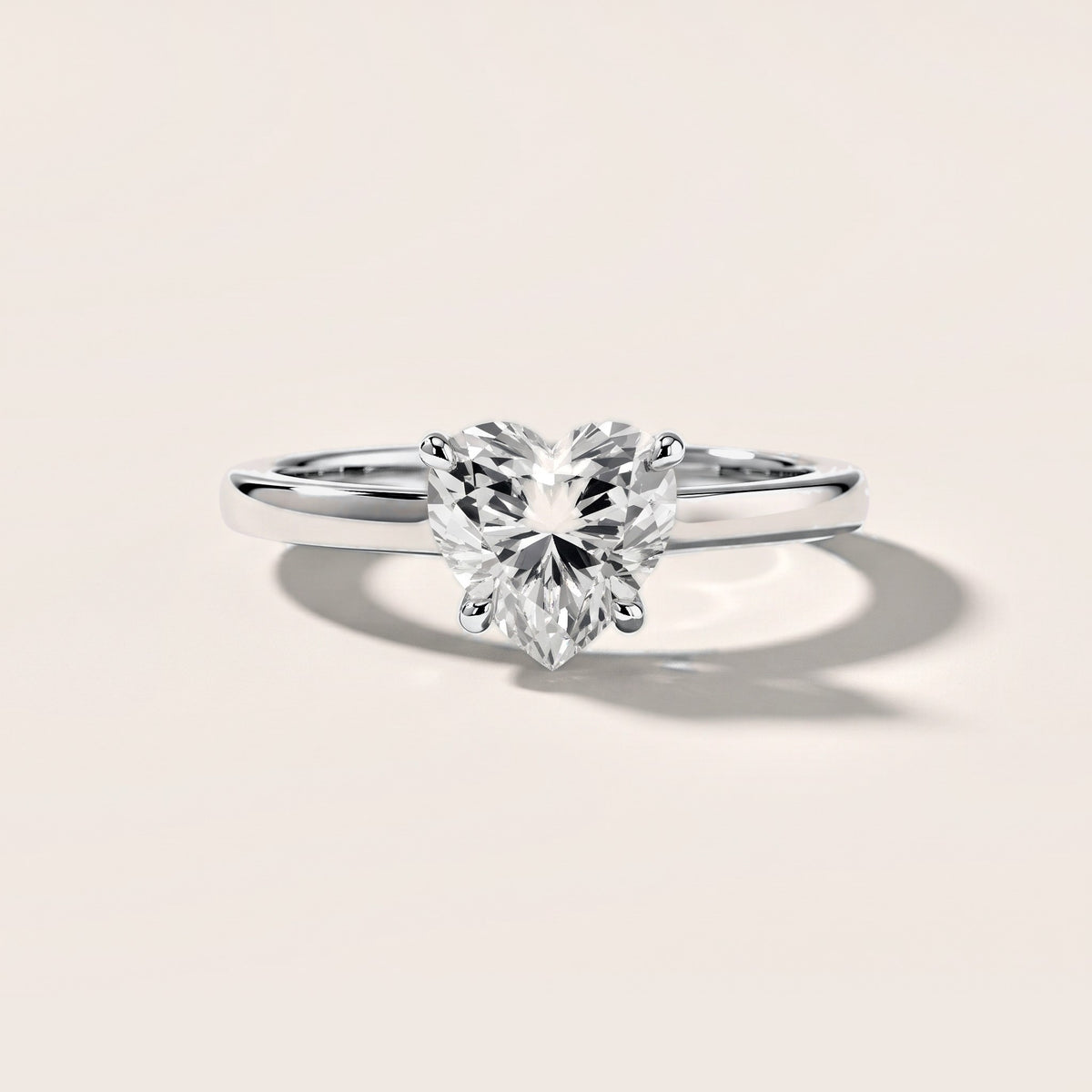 Iris Vintage Heart Diamond Engagement Ring in Silver [studio-metal-20261024]