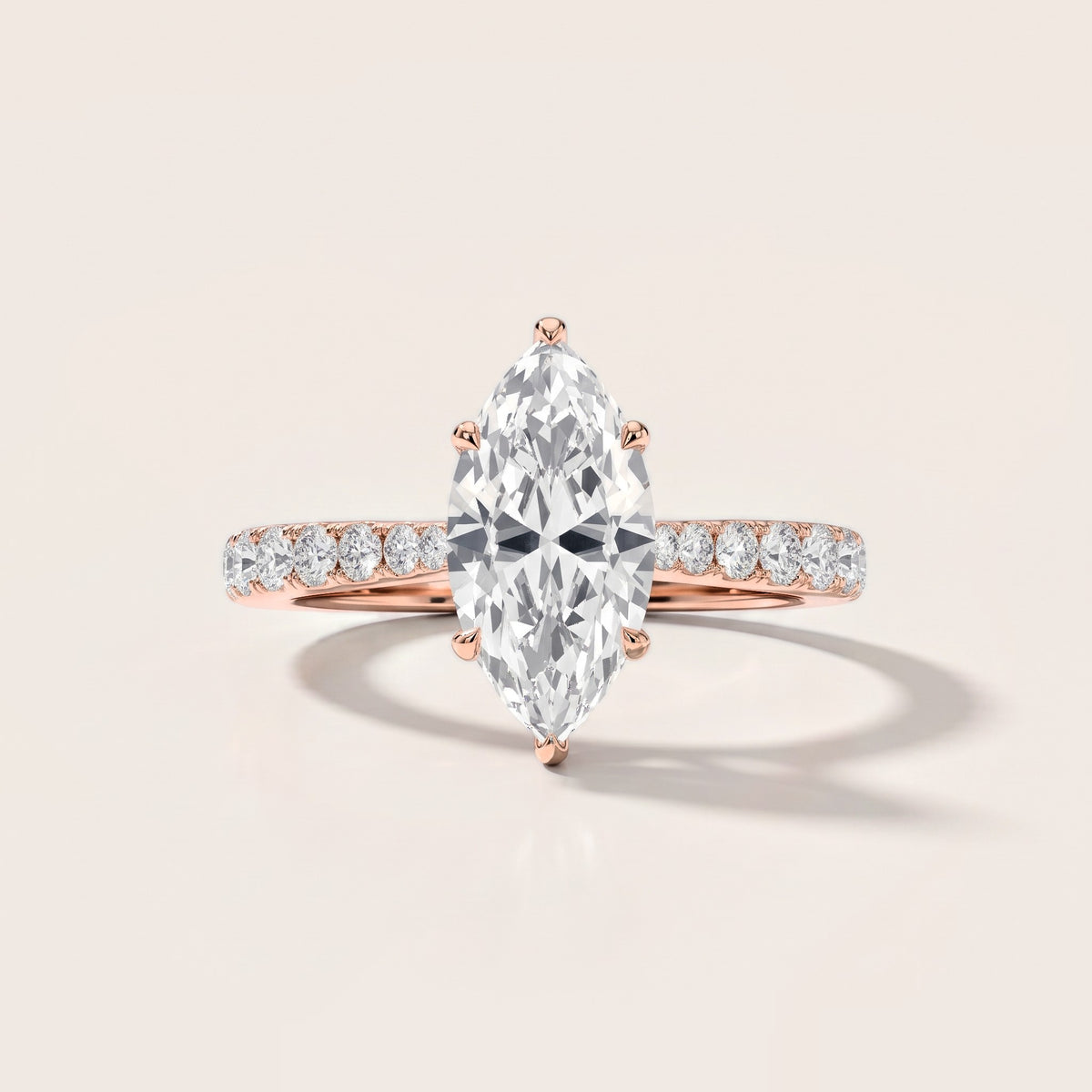 Gia Hidden Halo Pavé Marquise Diamond Engagement Ring in Rose Gold [studio-metal-20261024]