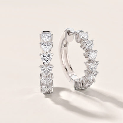 Endless Devotion Heart Diamond Huggie Hoop Earrings in White Gold [studio-metal-20261024]