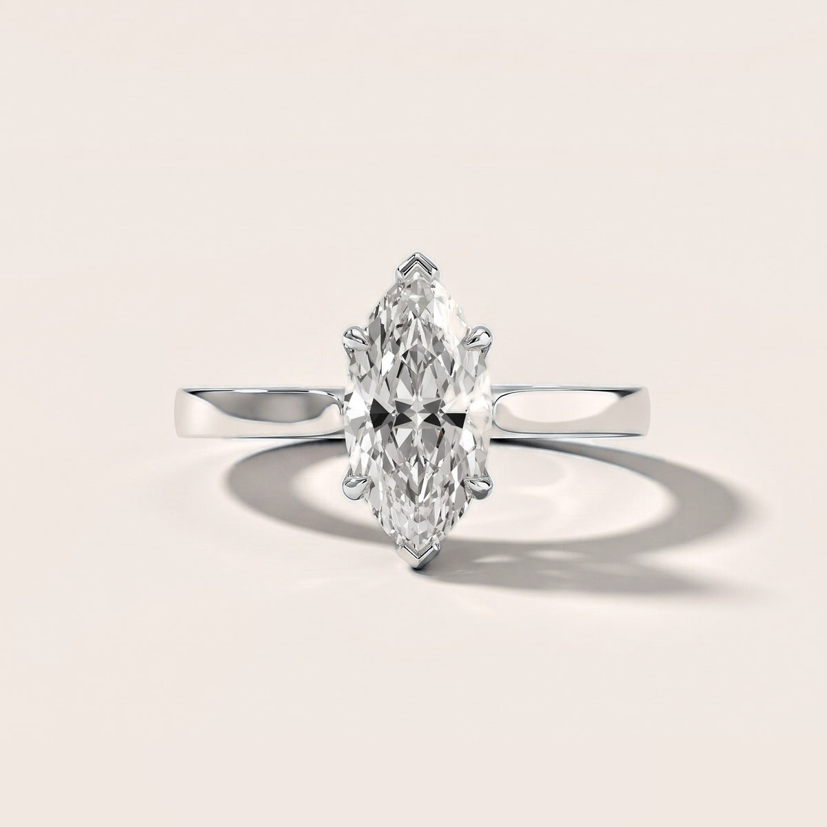 Isabella Bloom Solitaire Marquise Diamond Engagement Ring in White Gold [studio-metal-20261024]