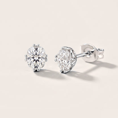 The Siena Oval Diamond Earrings in Platinum [studio-metal-20261024]
