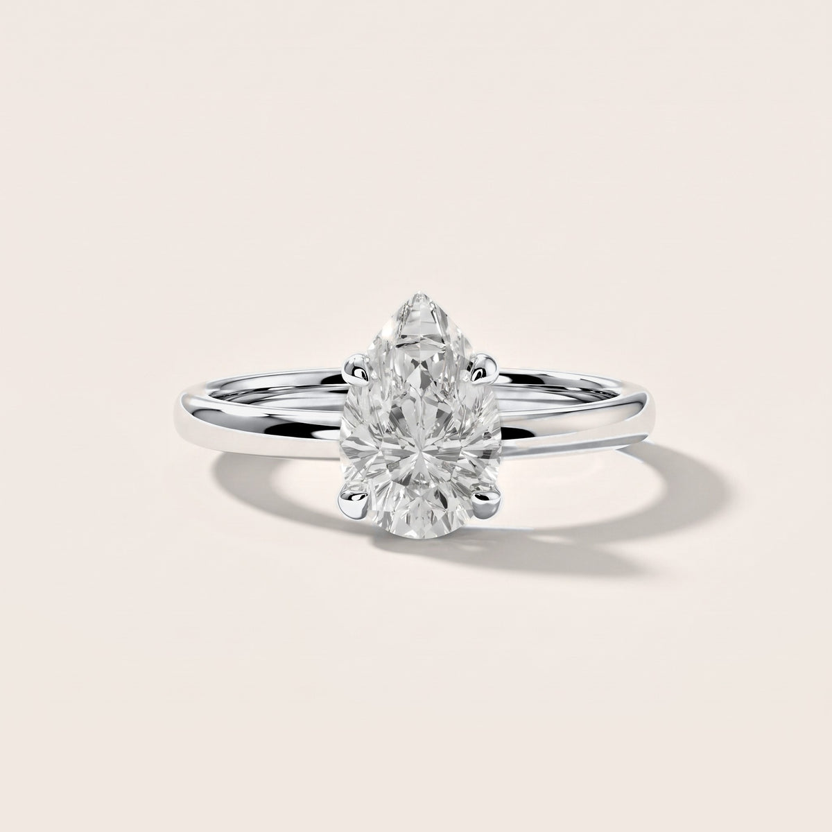 Charlotte Charm Solitaire Pear Diamond Engagement Ring in Platinum [studio-metal-20261024]
