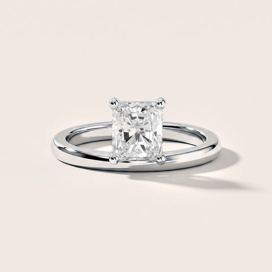 Maisie Four Prong Solitaire Radiant Diamond Engagement Ring in White Gold [studio-metal-20261024]