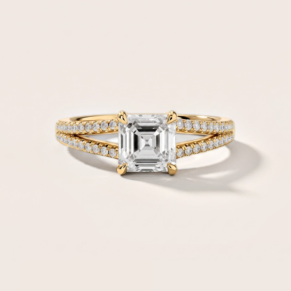 Eternal Embrace Solitaire Asscher Diamond Engagement Ring in Yellow Gold [studio-metal-20261024]