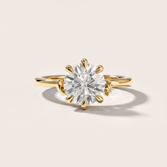 Helia Solitaire Round Diamond Engagement Ring in Yellow Gold [studio-metal-20261024]
