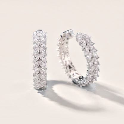 The Laurel Marquise Diamond Hoop Earrings in White Gold [studio-metal-20261024]