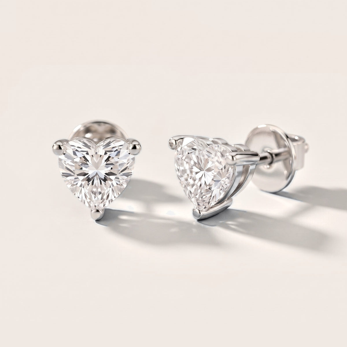 Iris Three-Prong Heart Diamond Earrings in Platinum [studio-metal-20261024]