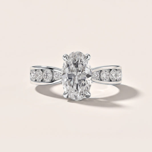 Rosalie Channel Set Sidestone Oval Diamond Engagement Ring in Platinum [studio-metal-20261024]