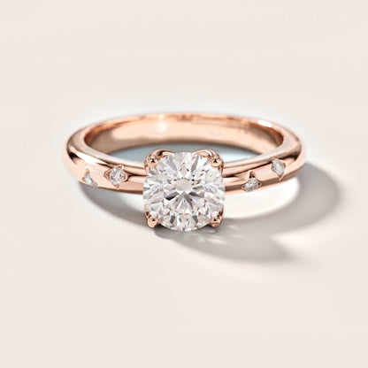 Petal Round Diamond Engagement Ring in Rose Gold [studio-metal-20261024]