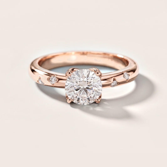 Petal Round Diamond Engagement Ring in Rose Gold [studio-metal-20261024]