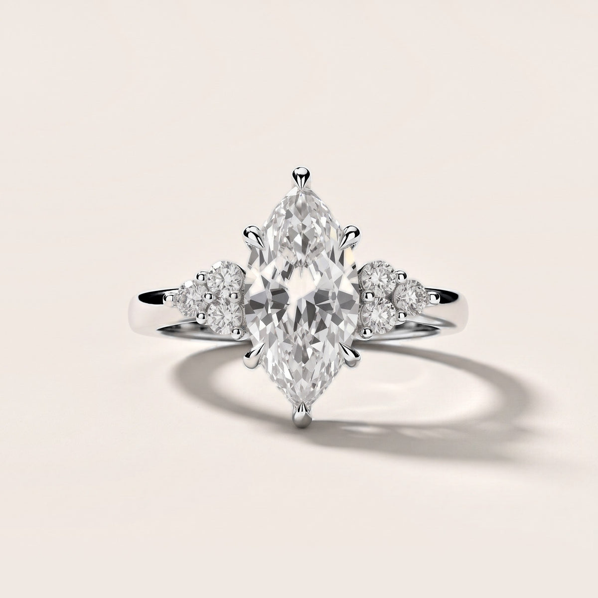 Anya Sidestone Cluster Marquise Diamond Engagement Ring in Platinum [studio-metal-20261024]