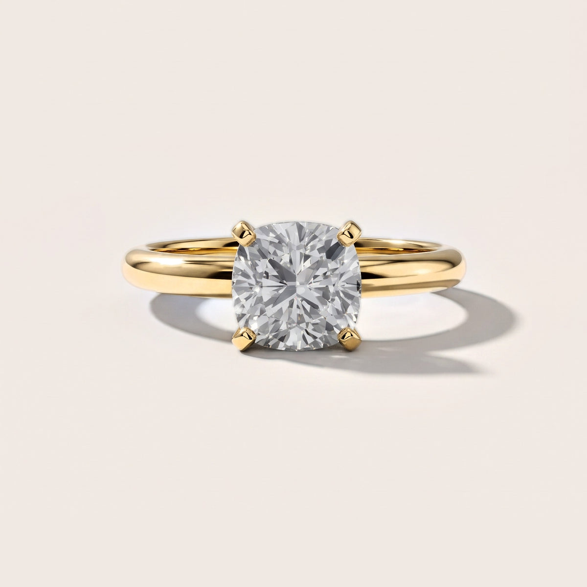 Elena Solitaire Cushion Diamond Engagement Ring in Yellow Gold [studio-metal-20261024]