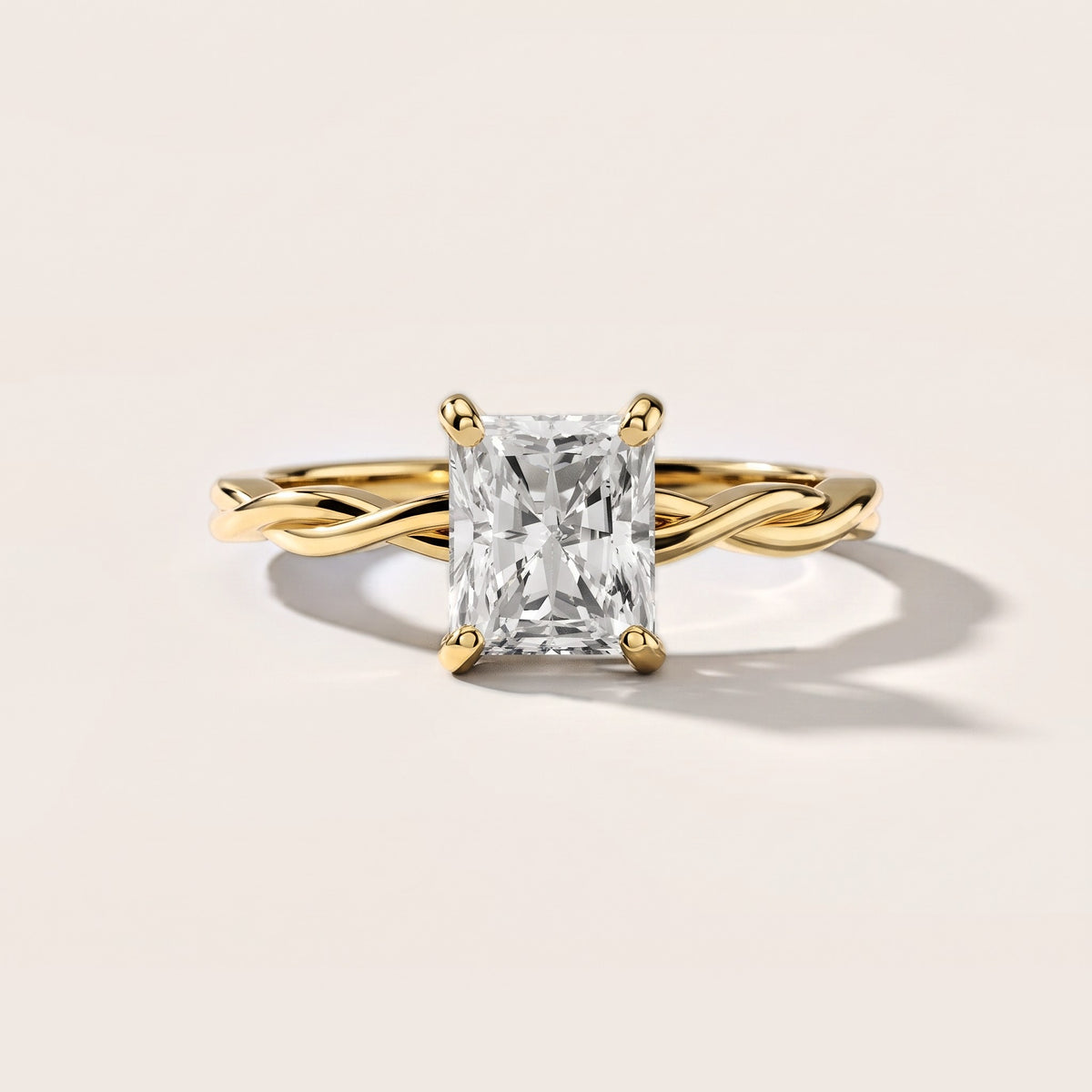 Iris Twist Radiant Diamond Engagement Ring in Yellow Gold [studio-metal-20261024]