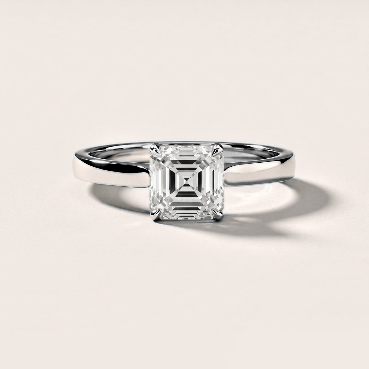 Isabella Bloom Solitaire Asscher Diamond Engagement Ring in Platinum [studio-metal-20261024]