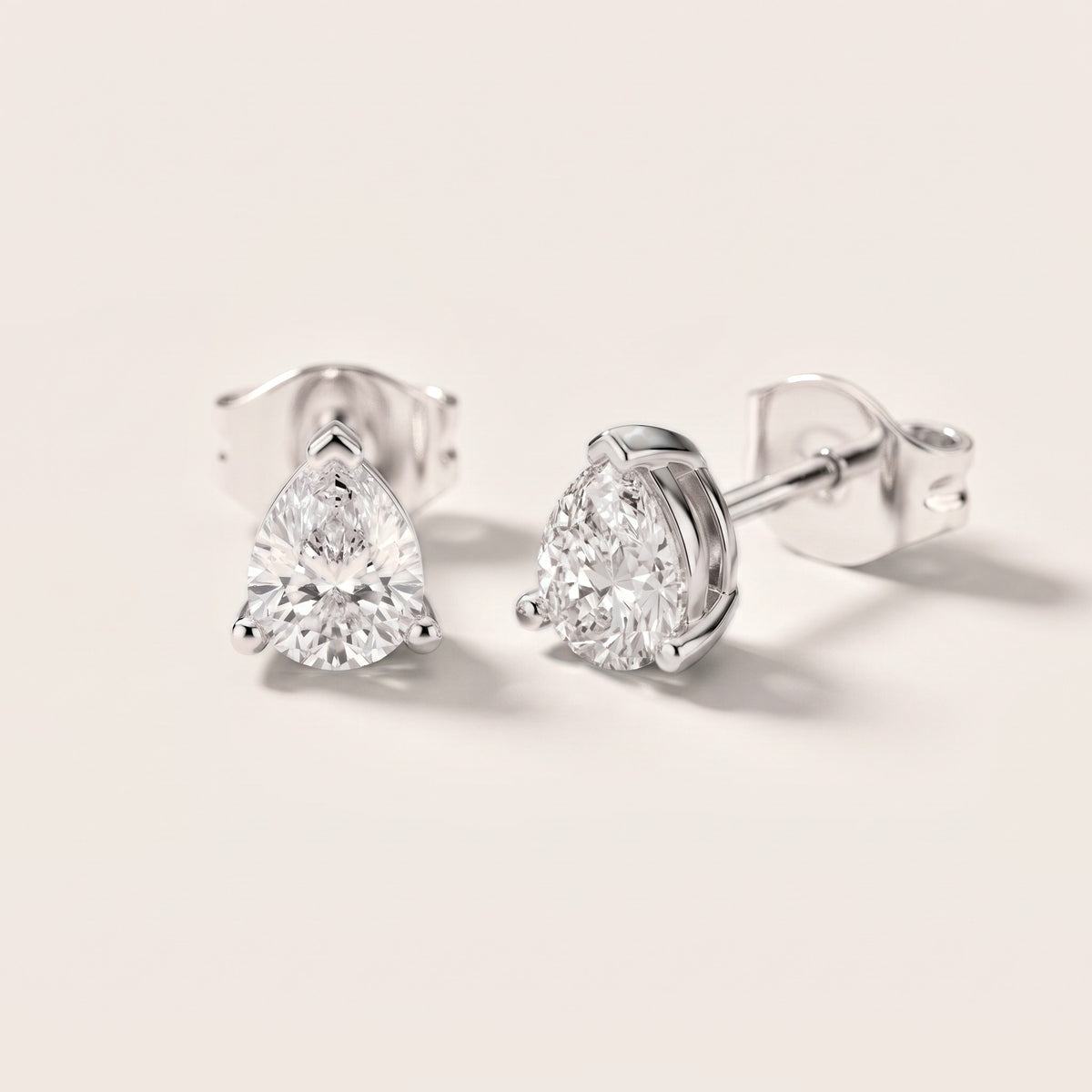 Crystal Drop Pear Diamond Earrings in Silver [studio-metal-20261024]