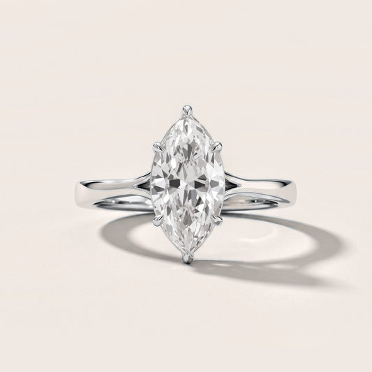 Evangeline Trellis Solitaire Marquise Diamond Engagement Ring in Platinum [studio-metal-20261024]
