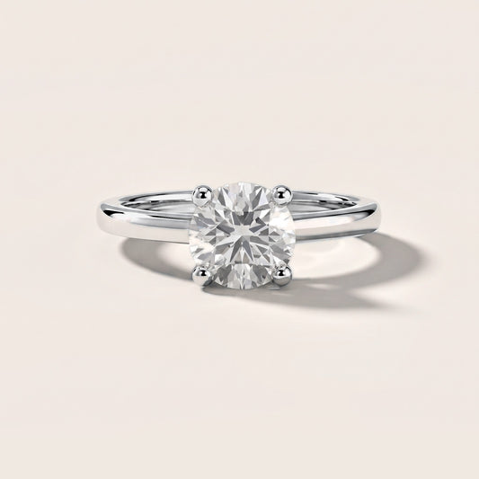 Iris Vintage Round Diamond Engagement Ring in White Gold [studio-metal-20261024]