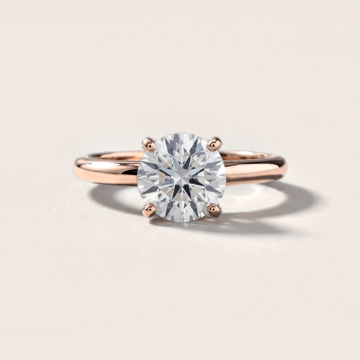 Elena Solitaire Round Diamond Engagement Ring in Rose Gold [studio-metal-20261024]