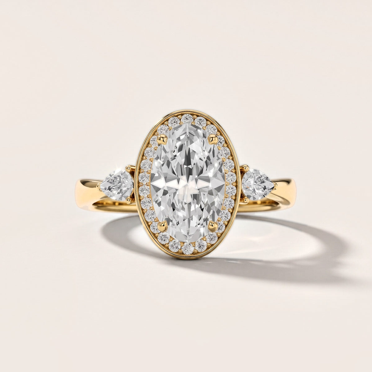 Eliza Halo Sidestone Oval Diamond Engagement Ring in Yellow Gold [studio-metal-20261024]