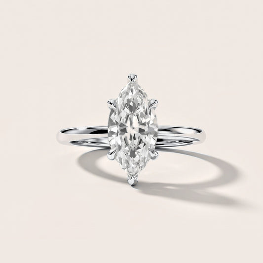 Nella Petite Solitaire Marquise Diamond Engagement Ring in Platinum [studio-metal-20261024]