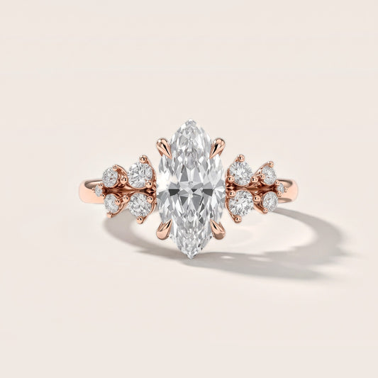 Mirabelle Cluster Marquise Diamond Engagement Ring in Rose Gold [studio-metal-20261024]