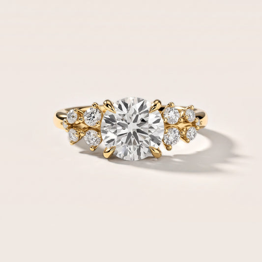 Mirabelle Cluster Round Diamond Engagement Ring in Yellow Gold [studio-metal-20261024]