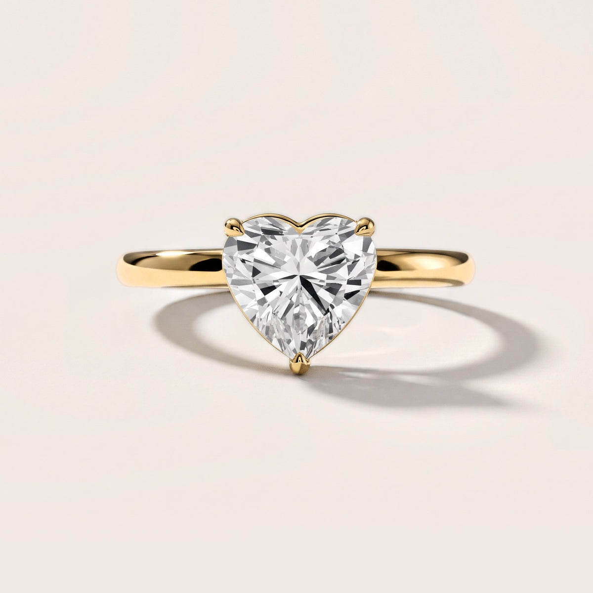 Sadie Cathedral Solitaire Heart Diamond Engagement Ring in Yellow Gold [studio-metal-20261024]